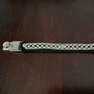 Handcrafted silver bracelet on back velvet